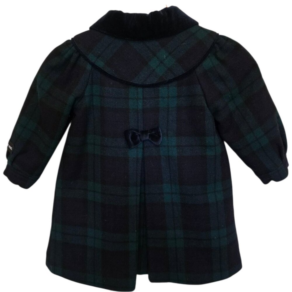 NWOT BRAETAN 100% Wool Toddlers Plaid Coat sz 3T - Picture 4 of 8